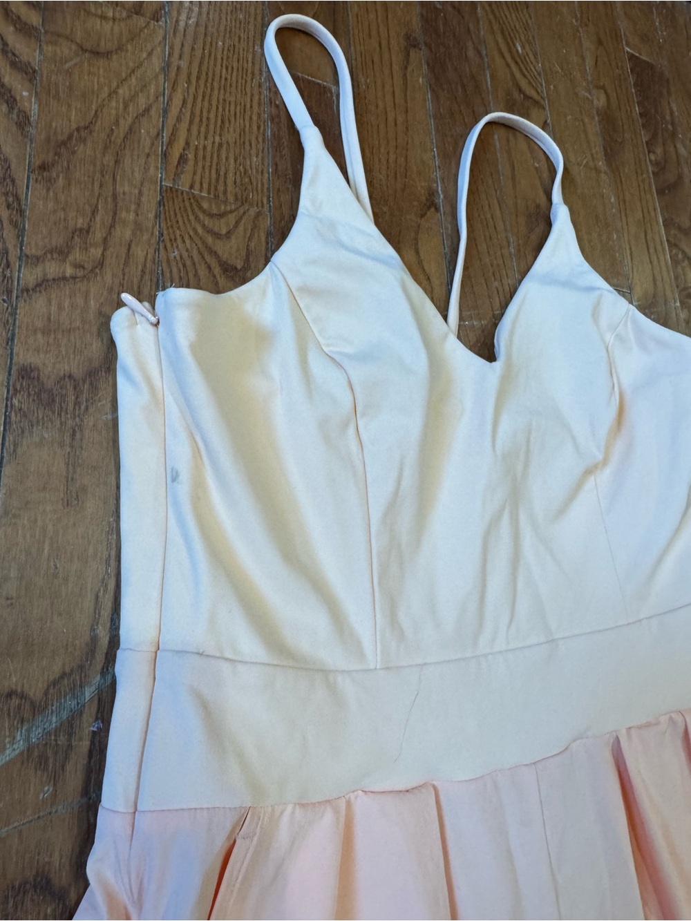 HALARA Peach V-Neck Wide-Leg Spaghetti Strap Jumpsuit - Picture 5 of 11